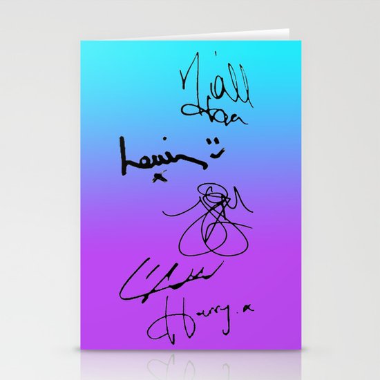 One Direction Signatures Stationery Cards