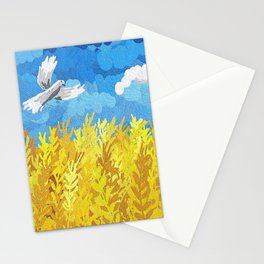 Ukraine Flag Landscape Stationery Card
