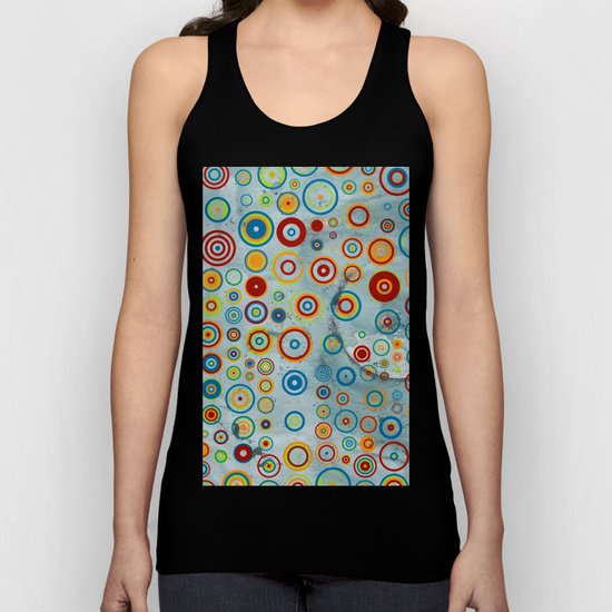 retro circles Unisex Tank Top