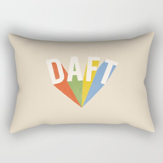 Letters : Daft Rectangular Pillow