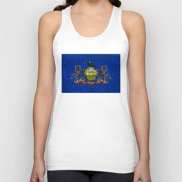 Flag of Pennsylvania US State Flags Keystone State Symbol Banner Standard Colors Unisex Tank Top