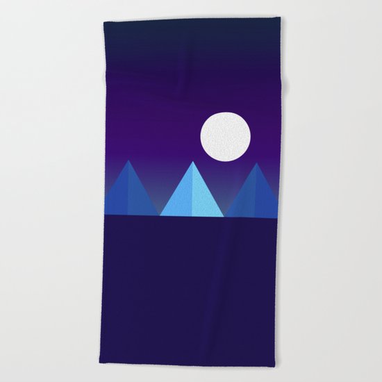Pyramids in Moonlight Beach Towel