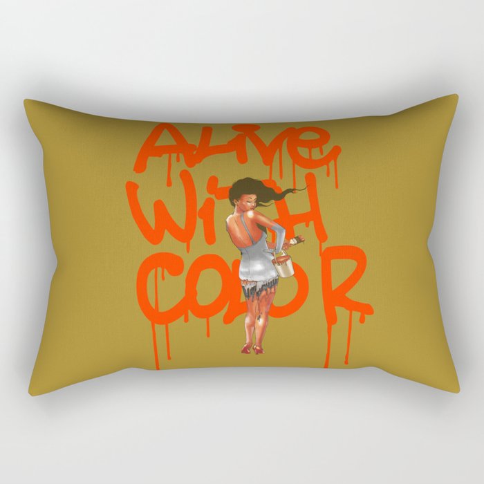 Alive with Color Rectangular Pillow