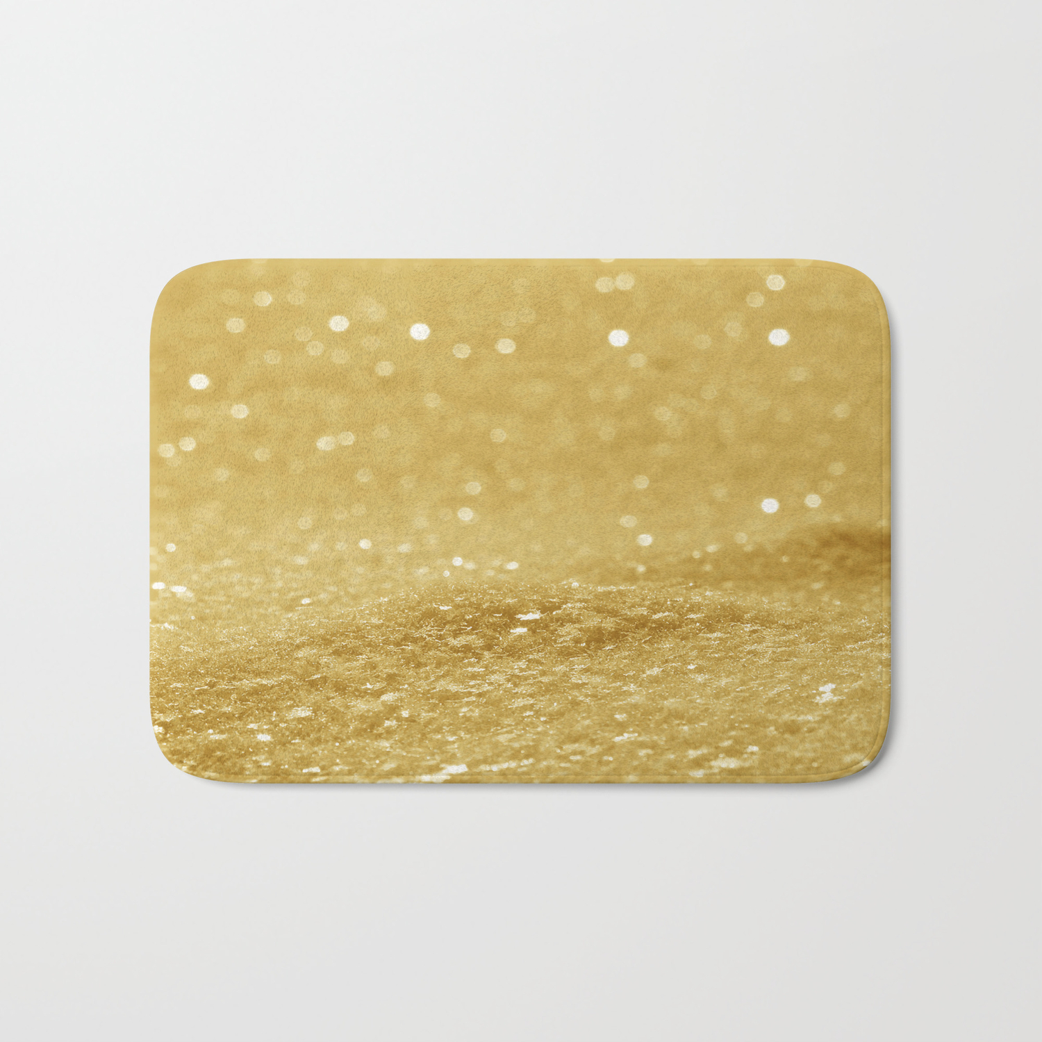 Glitter Gold Bath Mat By Alicegosling Society6