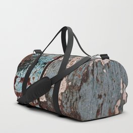 Weathered Wooden Boards Chipped Paint Abstract Texture Duffle Bag