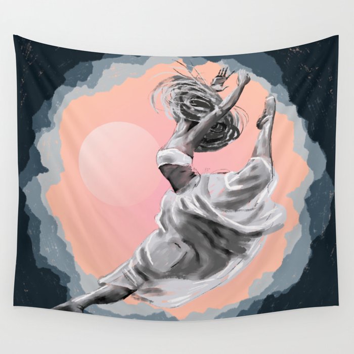 Dancing on the Mountaintop Wall Tapestry
