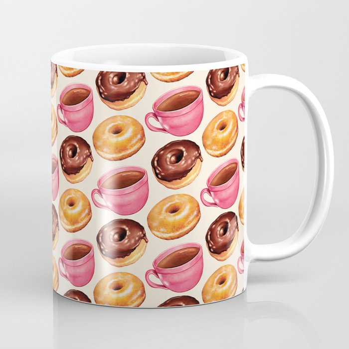Coffee & Donuts Pattern Coffee Mug