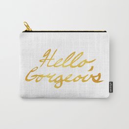 Hello, Gorgeous Gold Carry-All Pouch