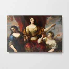 Prudence, Justice, and Peace by Jürgen Ovens, 1662 Metal Print | Oil, Scales, Prudence, 1662, 17Thcentury, Print, Decor, Scale, Vintage, Peace 