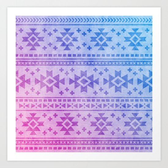 Aztec Pattern 04 Art Print