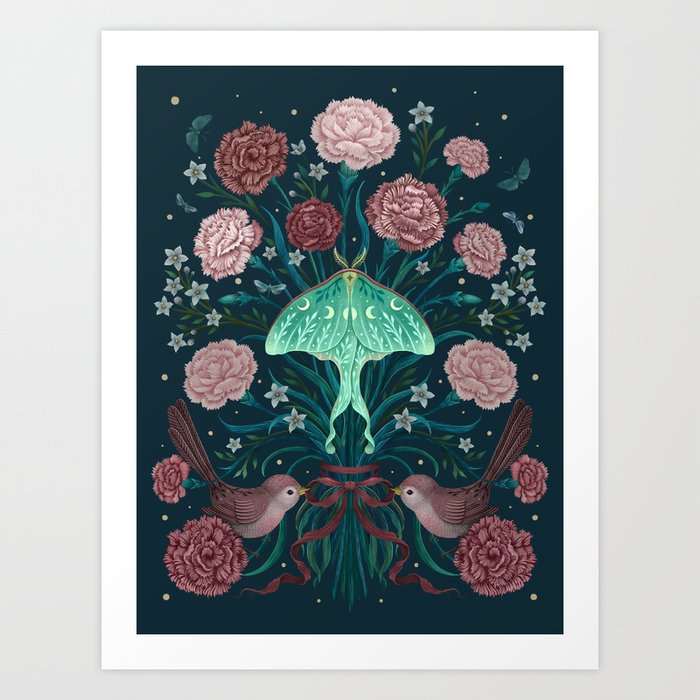 Carnation - January Flower Art Print