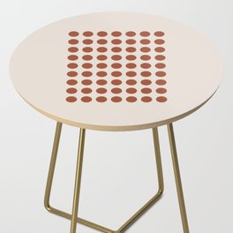 Geometric Dots Rust Terracotta Side Table