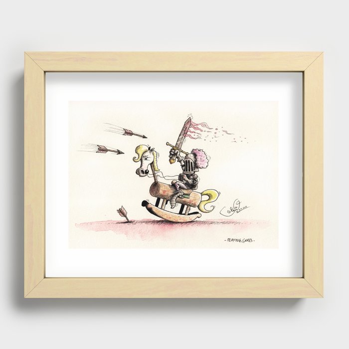 Playing Games Recessed Framed Print