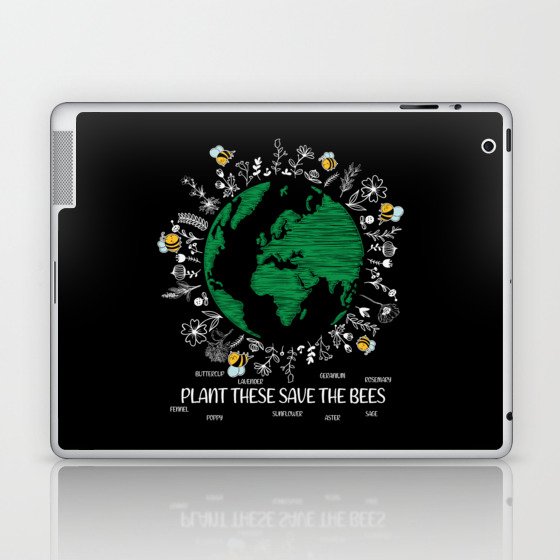 Plant These Save The Bees Laptop & iPad Skin