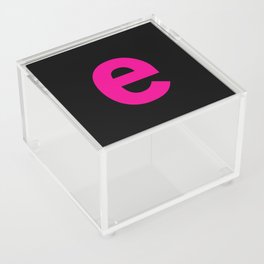 letter E (Magenta & Black) Acrylic Box