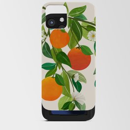 Oranges and Blossoms Tropical Fruit Painting iPhone Card Case