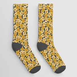 Yellow Black Daffodils Socks