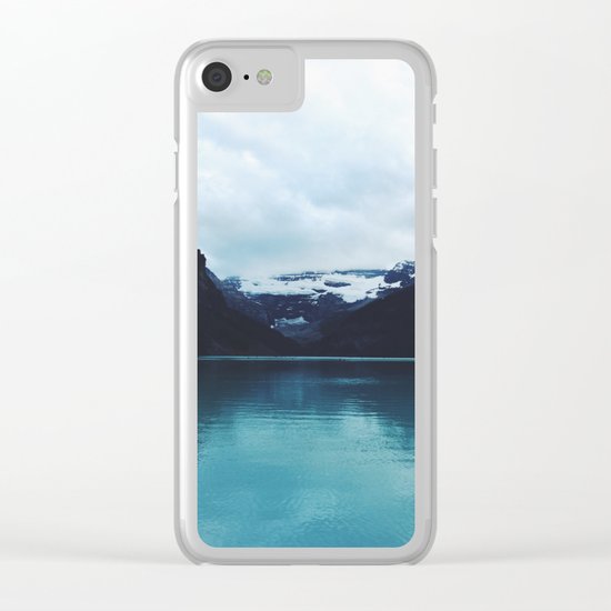 Moody Lake Louise Clear iPhone Case