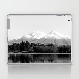 Mountain Lake Black and White Nature Photography Laptop Skin