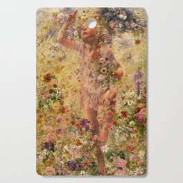 The Four Seasons, Spring by Leon Frederic Cutting Board