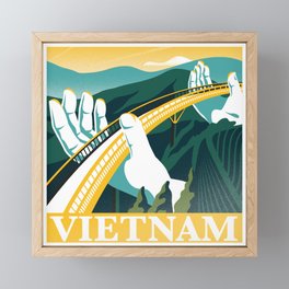 Travel Poster - Da Nang Framed Mini Art Print