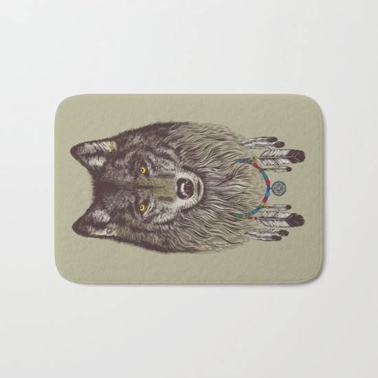 Wind Catcher Wolf Bath Mat