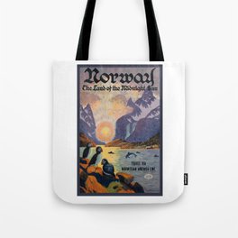 1925 Norway Land Of The Midnight Sun Travel Poster Tote Bag