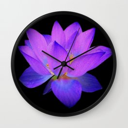 Glowing Water Lily  Wall Clock