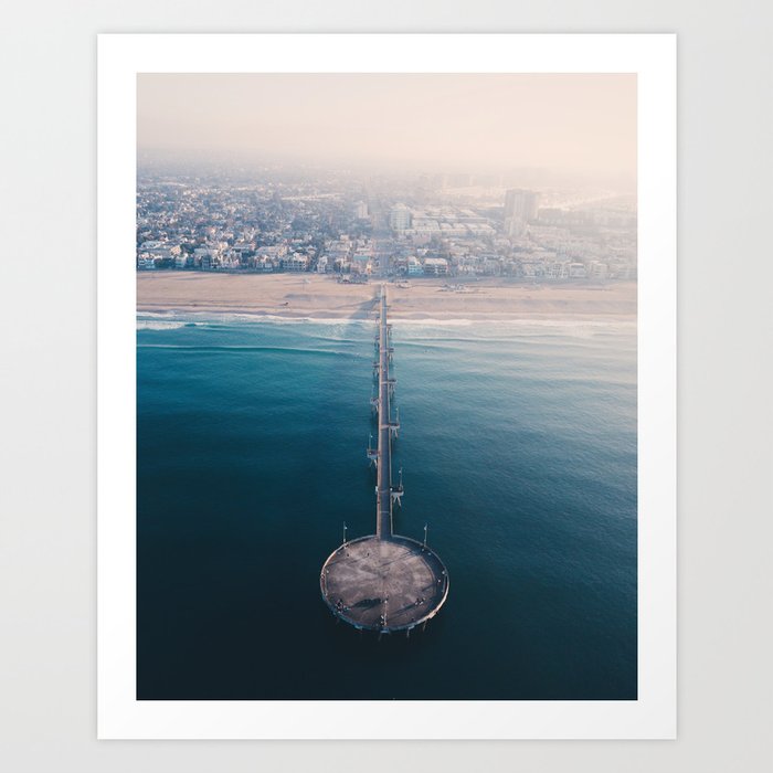 From Above Venice Beach Pier California Art Print By Alphalight