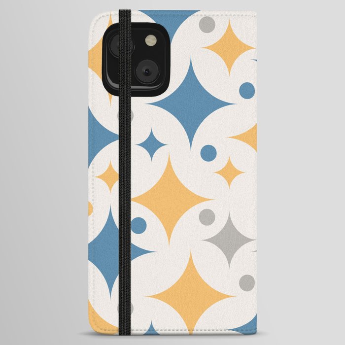 Retro Mid Century Modern Abstract Shapes pattern - Rajah and Rackley iPhone Wallet Case