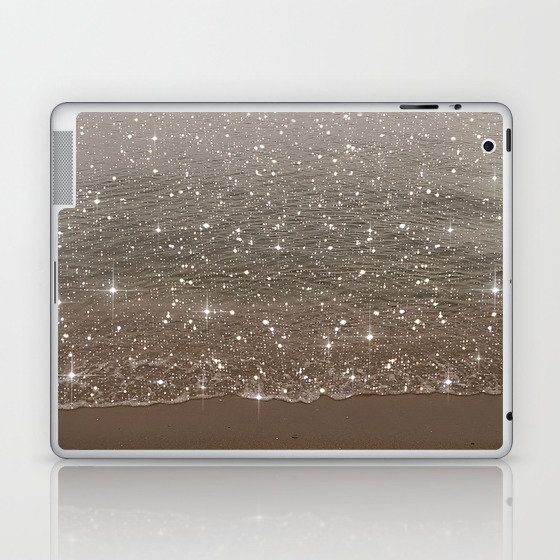 Beach Ocean Glitter Laptop & iPad Skin