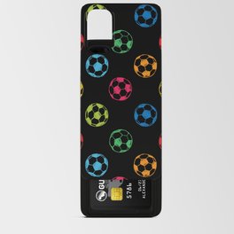 Soccer balls doodle pattern. Digital Illustration Background Android Card Case