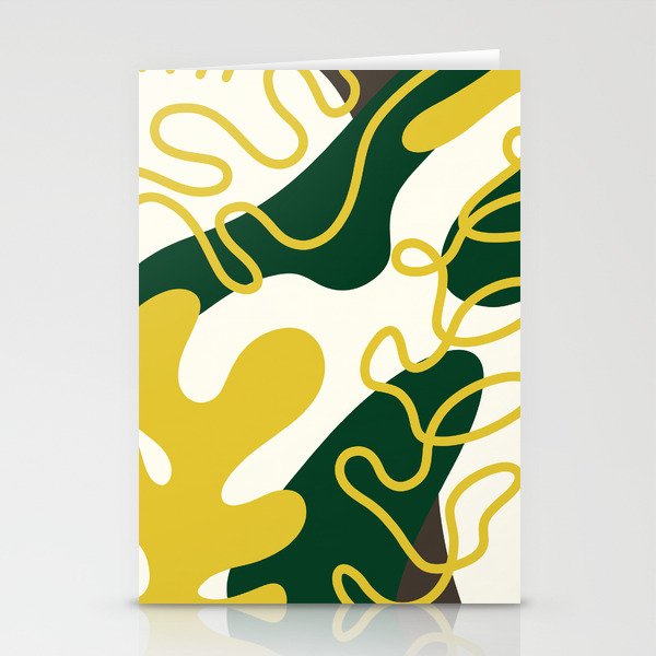 Abstract line shape fern 9 Stationery Cards