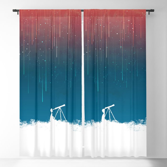 Meteor Rain (light version) Blackout Curtain