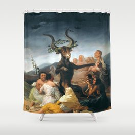 The Sabbath of Witches Goya Painting Shower Curtain