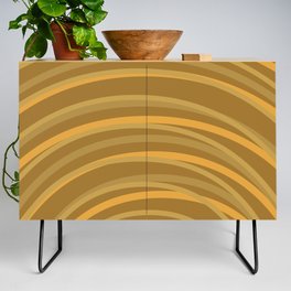 Golden Imperfect Rainbow Arch Lines Credenza