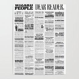 Wizard People, Dear Reader Newspaper Print Poster