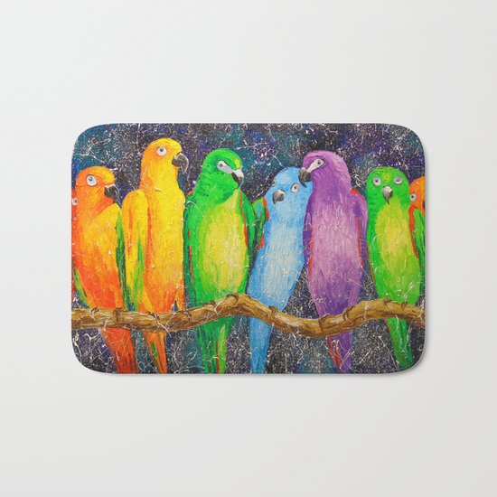Parrots friends Bath Mat