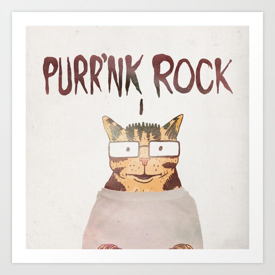 PURR'NK ROCK Art Print