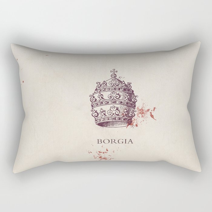 Borgia, tv series, minimalist poster, Isolda Dychauk, Mark Ryder, John Doman Rectangular Pillow