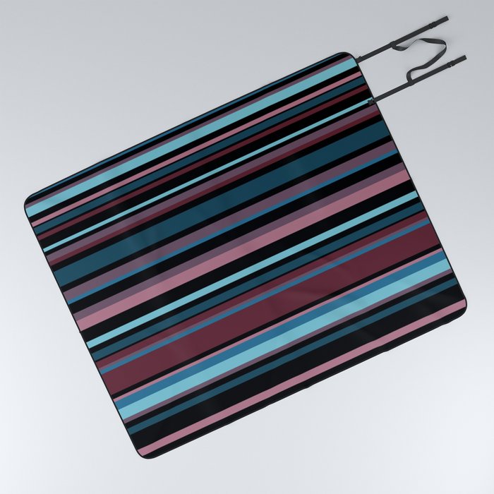 Horizontal Stripes pattern Design Picnic Blanket