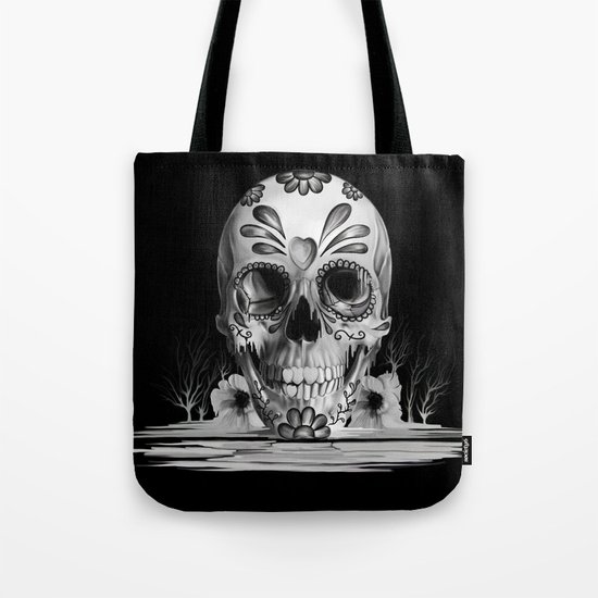 Pulled sugar, day of the dead skull Tote Bag