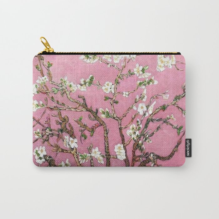 Vincent van Gogh Blossoming Almond Tree (Almond Blossoms) Pink Sky Carry-All Pouch