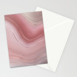 Pink Rose Gold Agate Geode Luxury Stationery Card