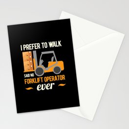 Funny Forklift Stationery Card