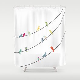 Bird on a wire Shower Curtain