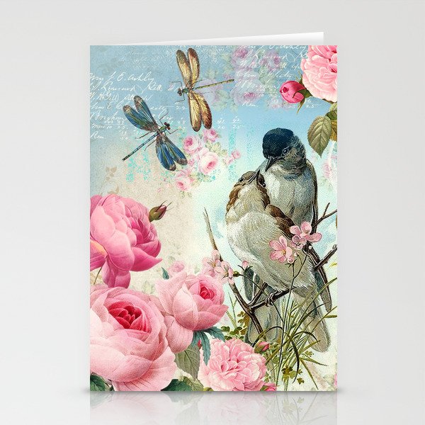 Dragonflies & bird Stationery Cards