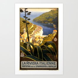 La Riviera italienne, Portofino près de S.Margherita et Rapallo Art Print