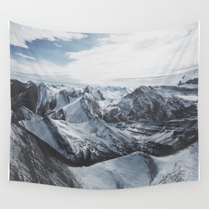 Snowy Mountains of Alberta Wall Tapestry
