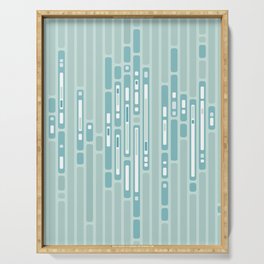 Ocean Reflection – Blue / Teal Midcentury Abstract Serving Tray